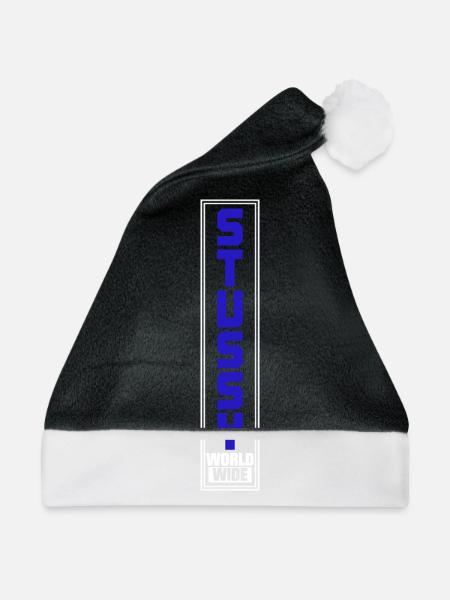Stussy T-Shirt - Weihnachtsmütze - Schwarz/Weiß