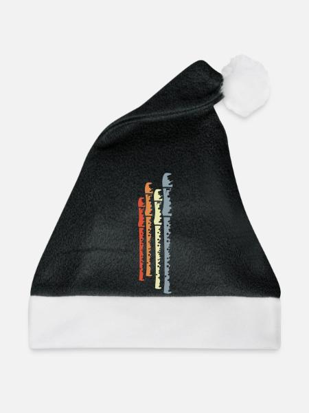 Retro Flöten - Weihnachtsmütze - Schwarz/Weiß