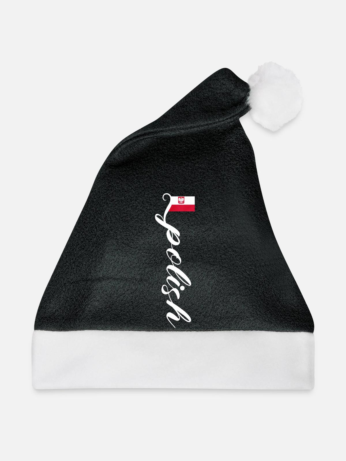 Polen - Weihnachtsmütze - Schwarz/Weiß - Vorne