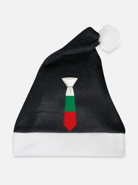 Bulgaria Tie – Flaggendesign - Weihnachtsmütze - Schwarz/Weiß - Vorne