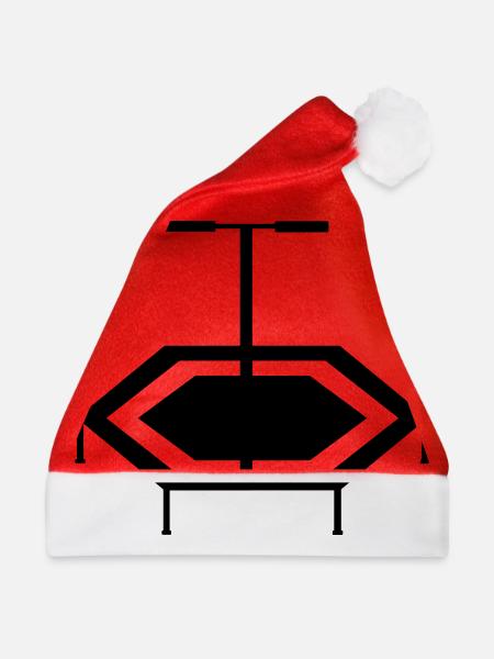 jumping trampolin girl jumpen jump Geschenk - Weihnachtsmütze - Rot - Vorne