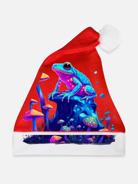 Ästhetischer Frosch Pilze Frösche - Weihnachtsmütze - Rot