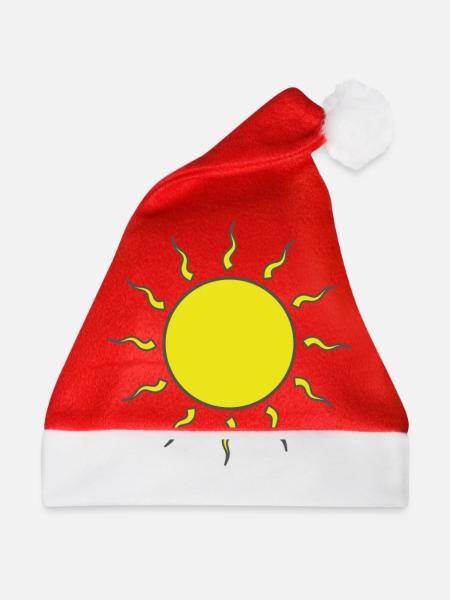 Sonne - Weihnachtsmütze - Rot