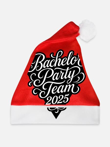 Bachelor Party Team 2025 - Weihnachtsmütze - Rot