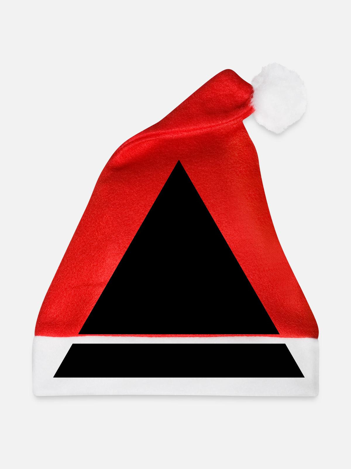 Minimalistic triangle - Weihnachtsmütze - Rot - Vorne