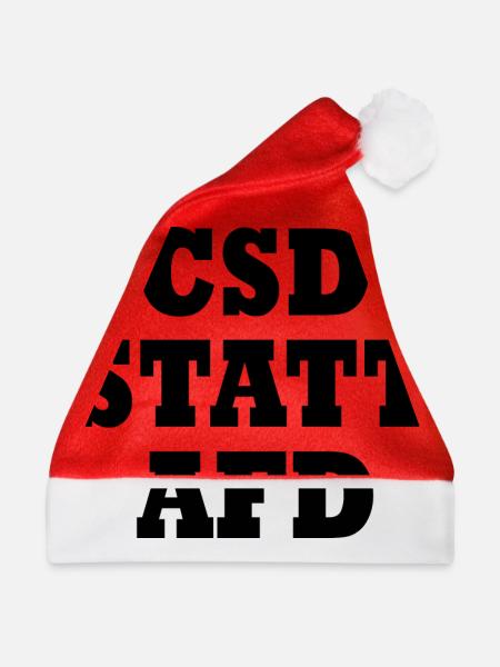 Csd statt afd - Weihnachtsmütze - Rot