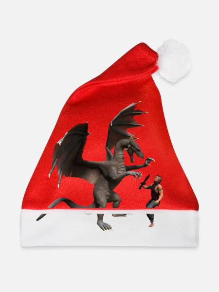 Drache - Weihnachtsmütze - Rot