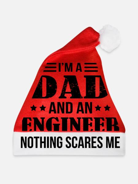 Dad Engineer Scares Me - Weihnachtsmütze - Rot