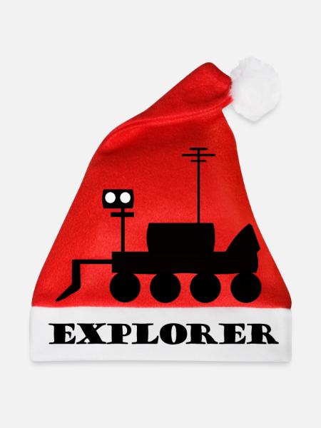 Weltraum Mission Mars - Weihnachtsmütze - Rot