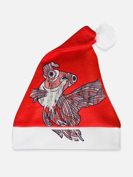 Goldfisch - Weihnachtsmütze - Rot - Vorne