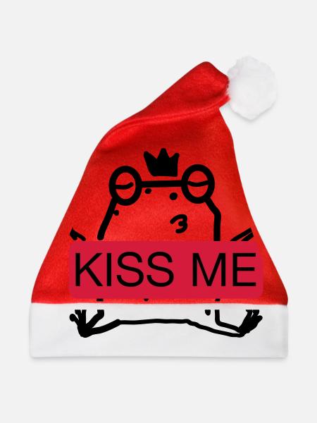 Kiss me Frog - Weihnachtsmütze - Rot
