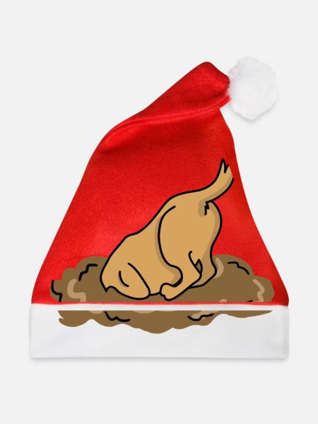 Hund - Weihnachtsmütze - Rot