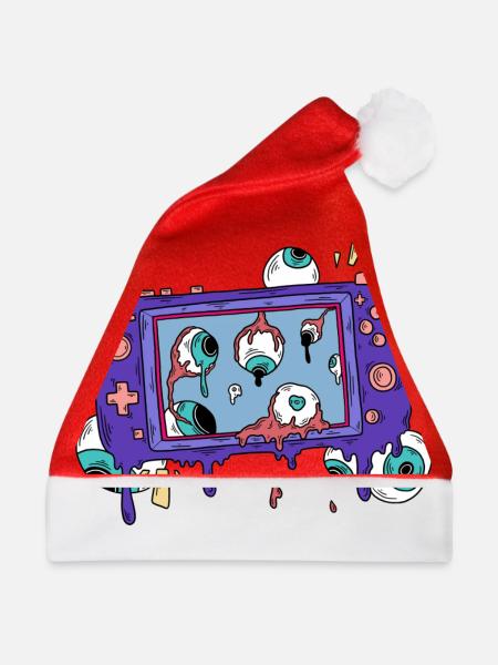ZOMBIE SPIELEKONSOLE GAME CONTROLLER - Weihnachtsmütze - Rot