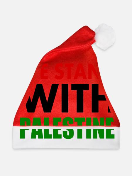 We stand with palestine - Weihnachtsmütze - Rot