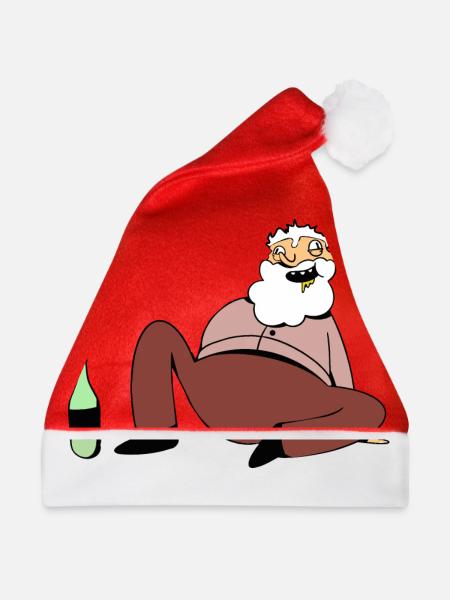 Lustiger Alkoholiker - Weihnachtsmütze - Rot