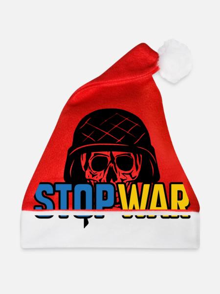 Stoppt den Krieg - Weihnachtsmütze - Rot
