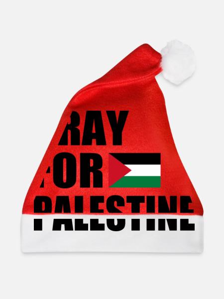 Pray for palestine - Weihnachtsmütze - Rot