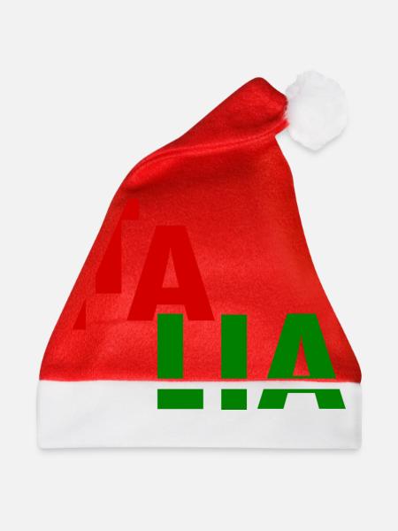 Italien flagge - Weihnachtsmütze - Rot
