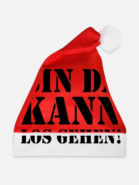 BIN DA KANN LOSGEHEN - Weihnachtsmütze - Rot