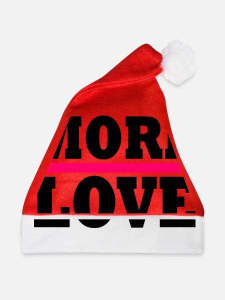 More love - Weihnachtsmütze - Rot