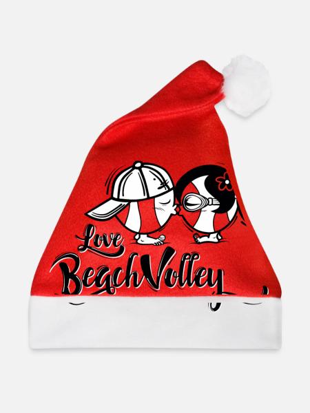 Beach Volley - Weihnachtsmütze - Rot