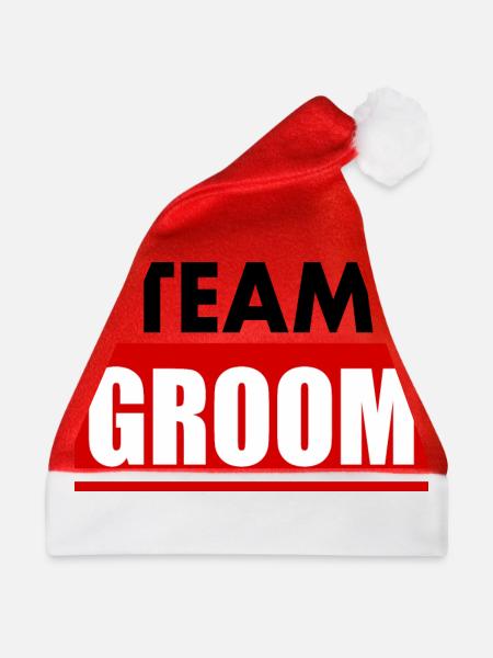 Team groom - Weihnachtsmütze - Rot