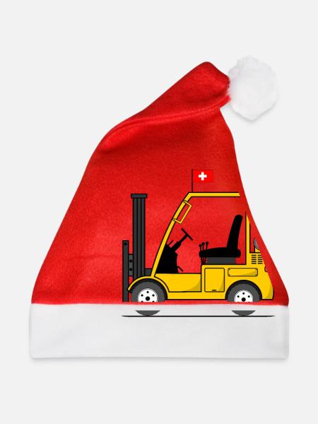 Stapler Schweiz Flagge - Weihnachtsmütze - Rot