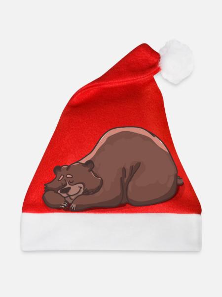 Bär müde - Weihnachtsmütze - Rot