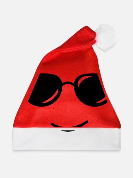 sunglasses smile reflection - Weihnachtsmütze - Rot