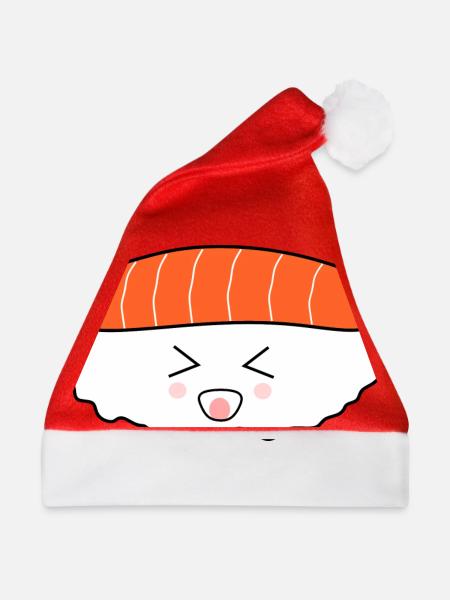 Kawaii food Kawaii Kostüm Kawaii Sticker lustig - Weihnachtsmütze - Rot