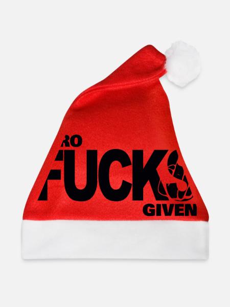 Zero fucks given - Weihnachtsmütze - Rot