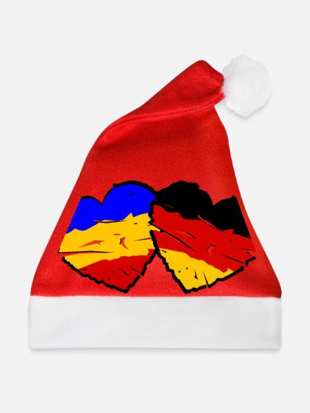 Rumänien Deutsche Herzen - Weihnachtsmütze - Rot