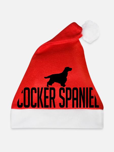 COCKER SPANIEL Hunderasse - Weihnachtsmütze - Rot