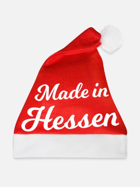 Hergestellt in Hessen - Weihnachtsmütze - Rot - Vorne