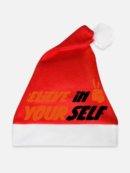 Glaub an dich - Weihnachtsmütze - Rot