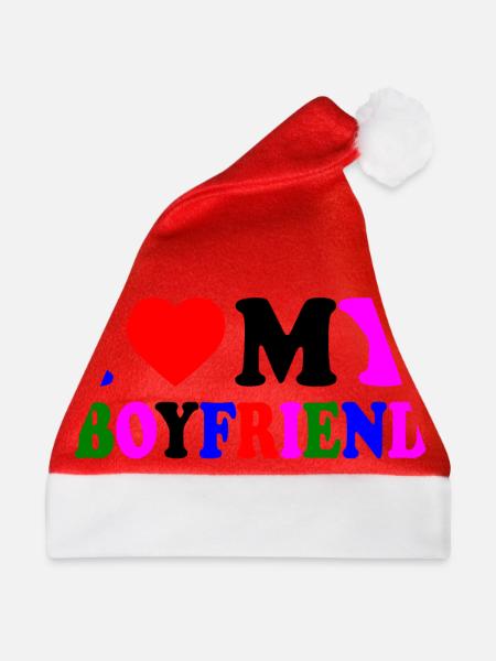I love my boyfriend - Weihnachtsmütze - Rot