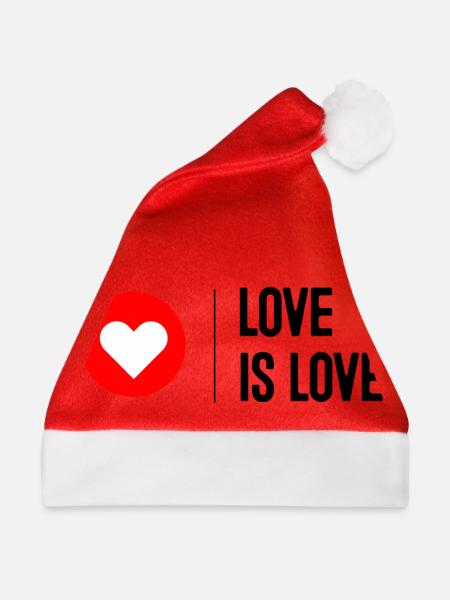 Love is Love - Weihnachtsmütze - Rot