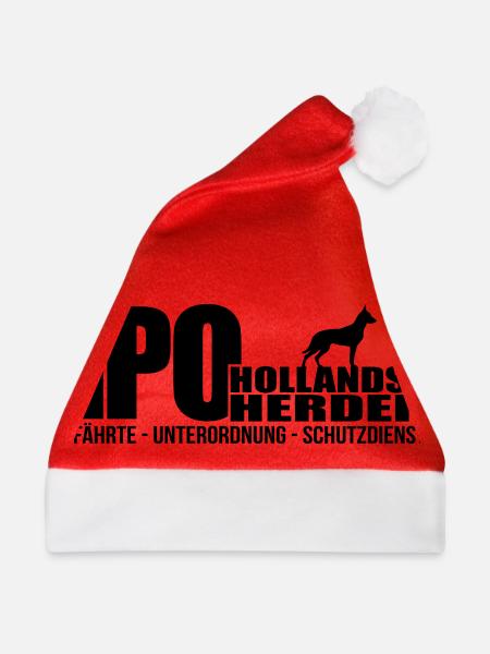 IPO HOLLANDSE HERDER - Weihnachtsmütze - Rot - Vorne
