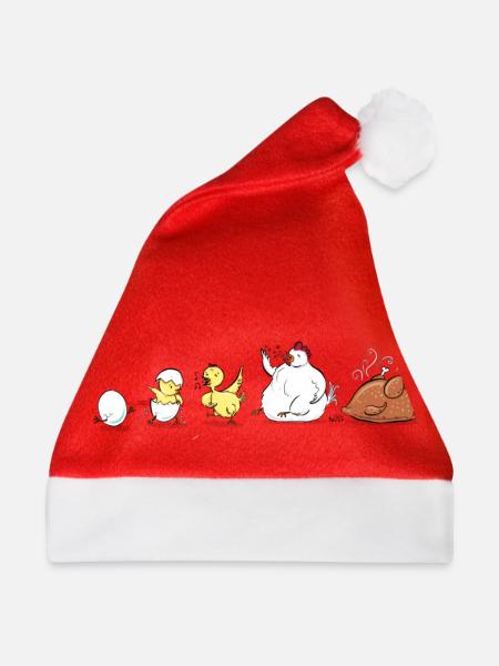 Evolution Of Chicken - Weihnachtsmütze - Rot