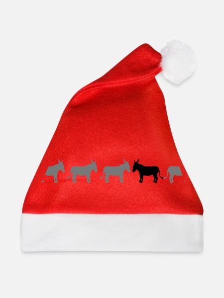 anders be different esel pferd pony klein packesel - Weihnachtsmütze - Rot