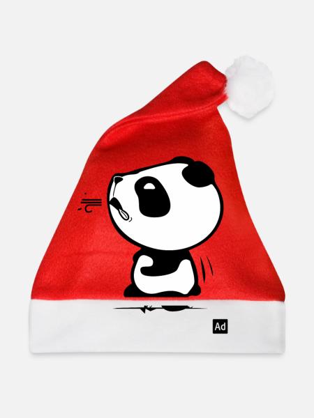 Panda Run - Weihnachtsmütze - Rot