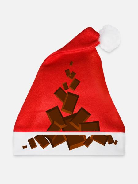 Schokolade Schoki Süßigkeit Süß - Weihnachtsmütze - Rot - Vorne