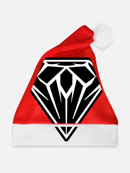Diamant Symbol Logo - Weihnachtsmütze - Rot