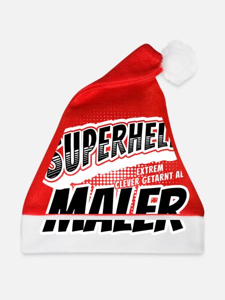 Superheld, clever getarnt als Maler - Weihnachtsmütze - Rot