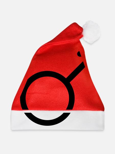 Symbol für das männliche Geschlecht - Weihnachtsmütze - Rot - Vorne