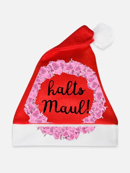 halts Maul - Weihnachtsmütze - Rot
