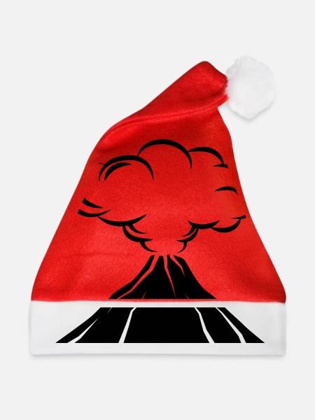Vulkan icon symbol - Weihnachtsmütze - Rot