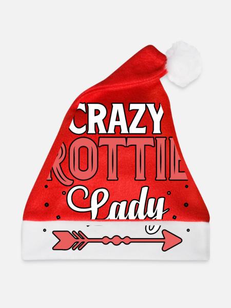 Crazy Rottie lady - Weihnachtsmütze - Rot