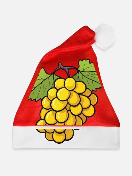 Weintrauben Symbol - Weihnachtsmütze - Rot