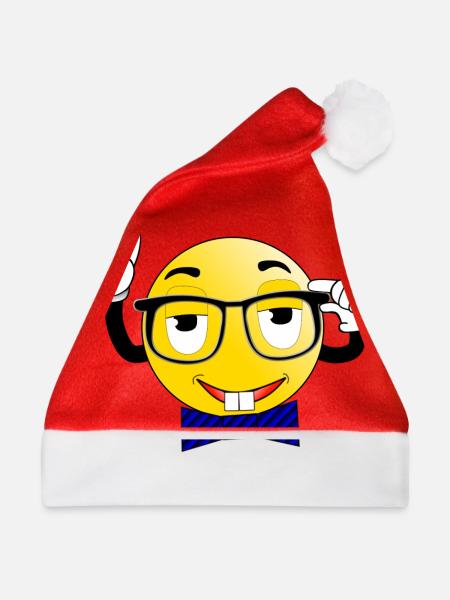Smiley - Weihnachtsmütze - Rot